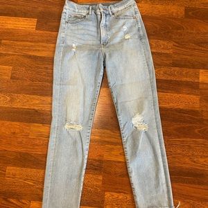 Express slim super high rise jean